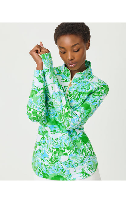 UPF50+ Skipper Popover - Capri Blue Galloping Gals