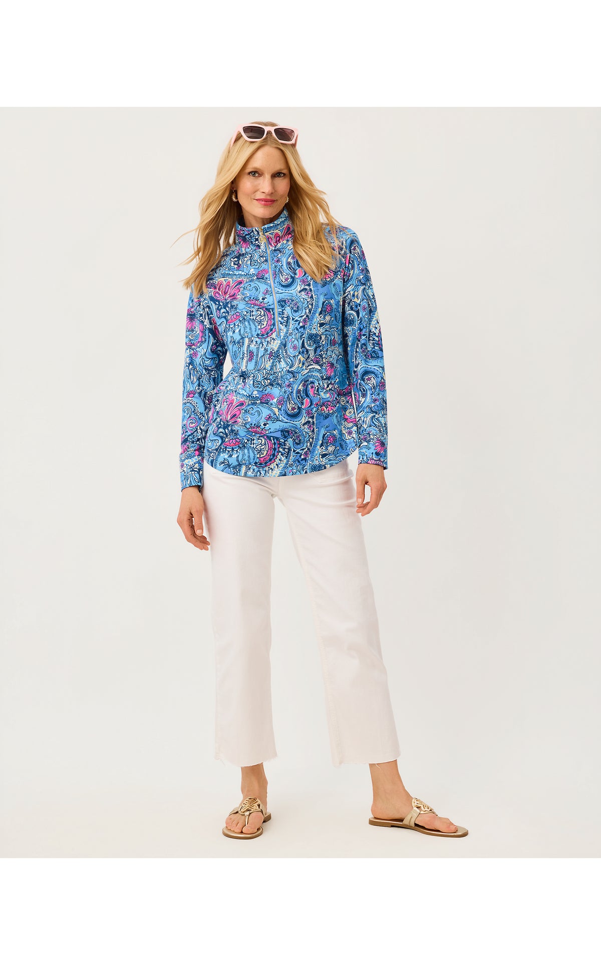 UPF50+ Skipper Popover - Multi Paisley Parade