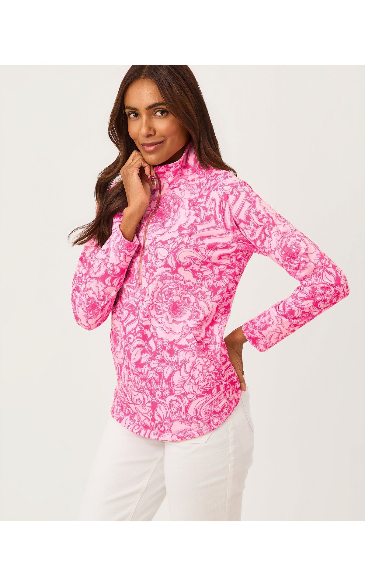 UPF50+ Skipper Popover - Pink Aster A Rose By Any Other Name