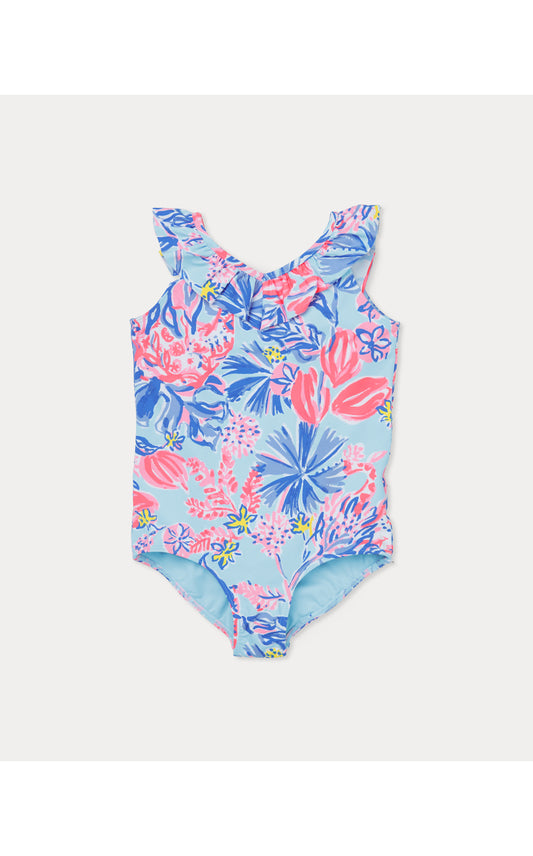 UPF50+ Janah Girls Swimsuit - Elephant Splash