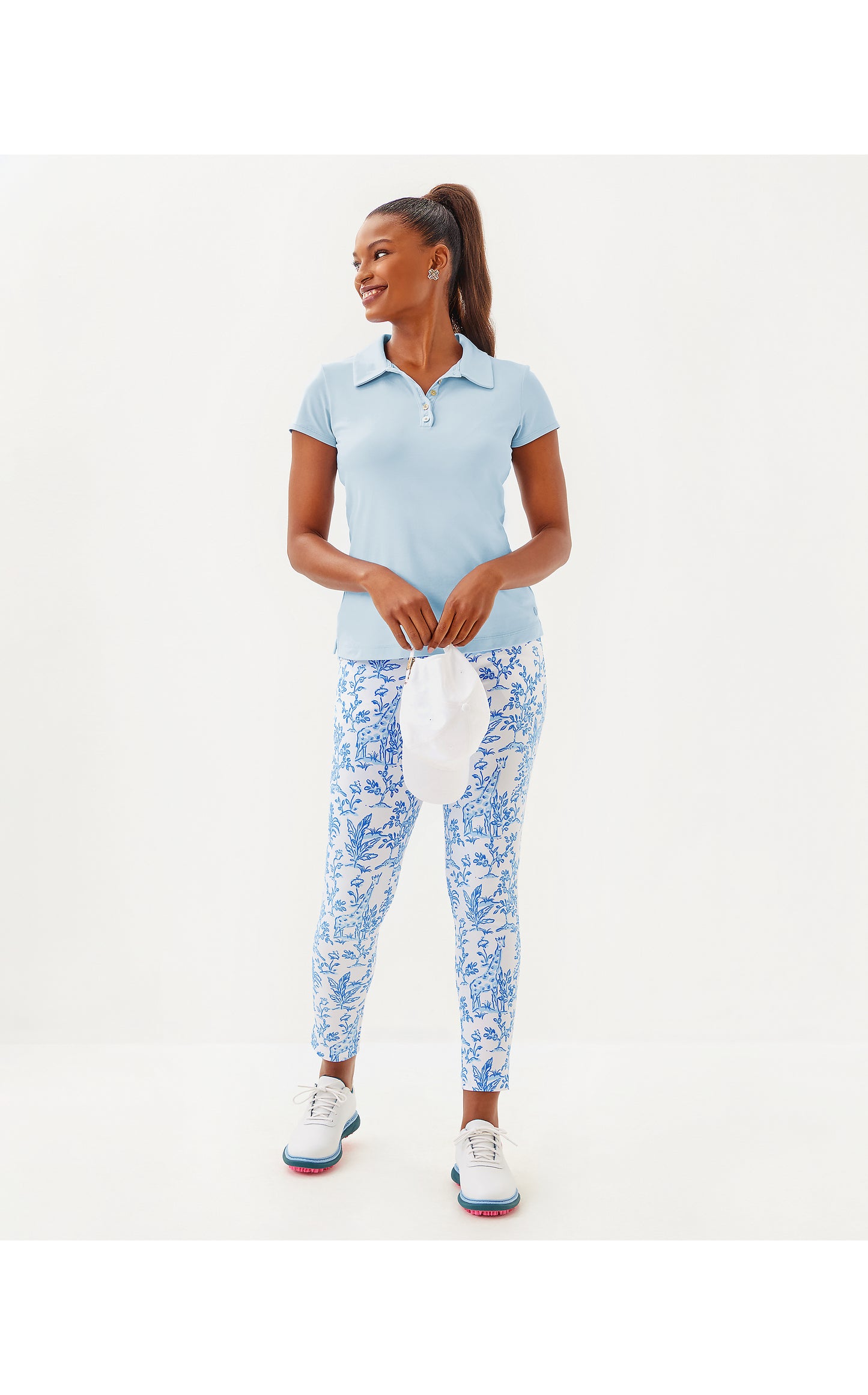 UPF50+ Frida Scallop Polo - Bluette