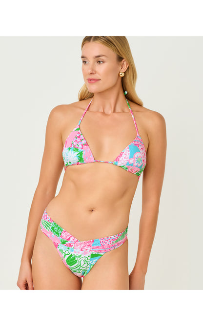 Trey Bikini Bottom - Multi Crazy Quilt