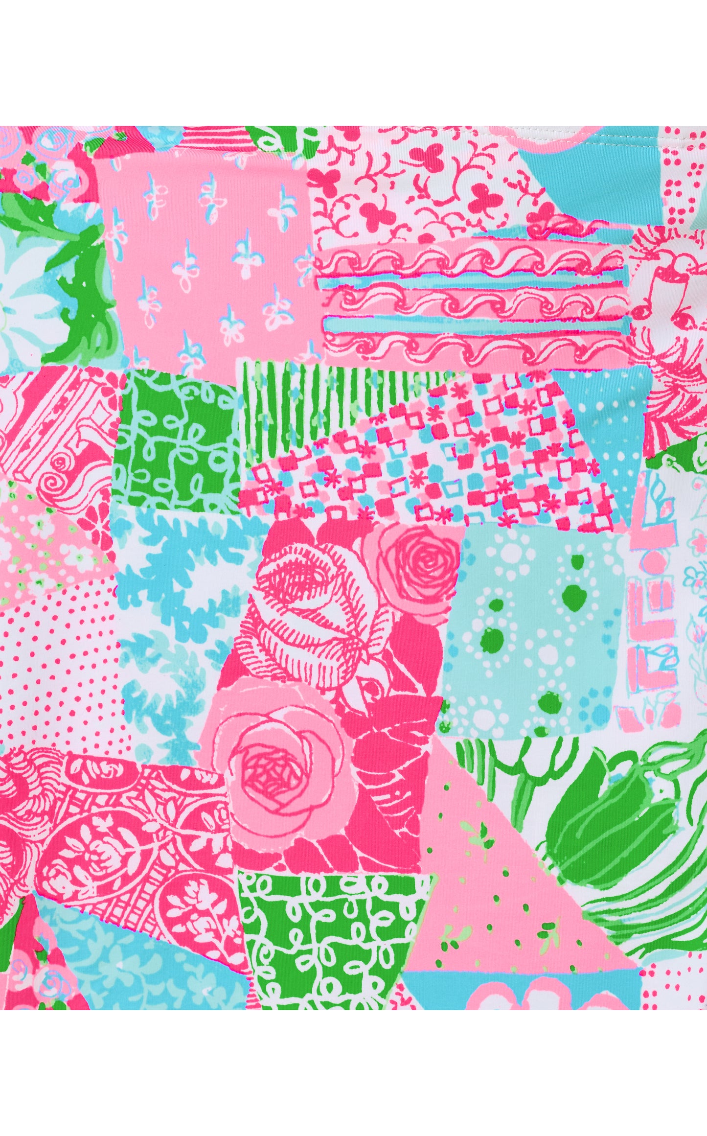 Trey Bikini Bottom - Multi Crazy Quilt