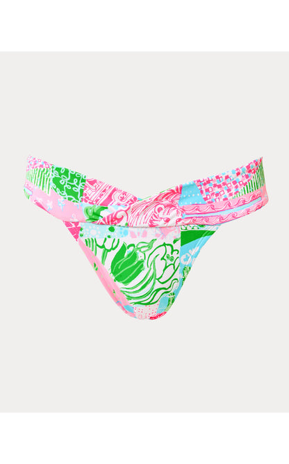 Trey Bikini Bottom - Multi Crazy Quilt