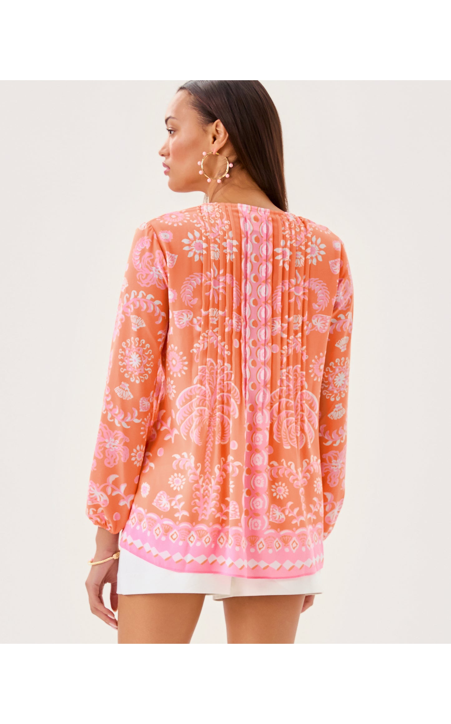 Marilina Long Sleeve Tunic - Breezy Palm