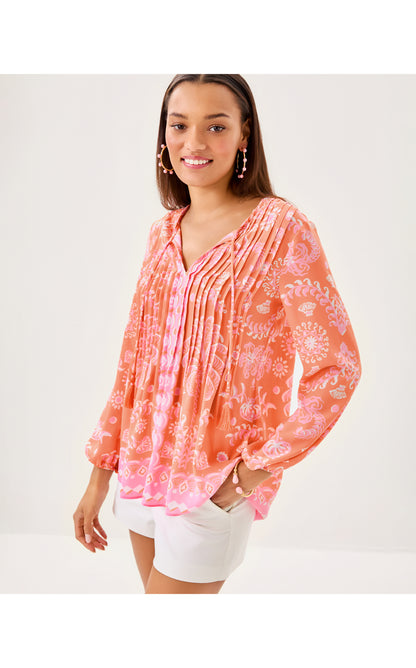 Marilina Long Sleeve Tunic - Breezy Palm