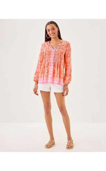 Marilina Long Sleeve Tunic - Breezy Palm