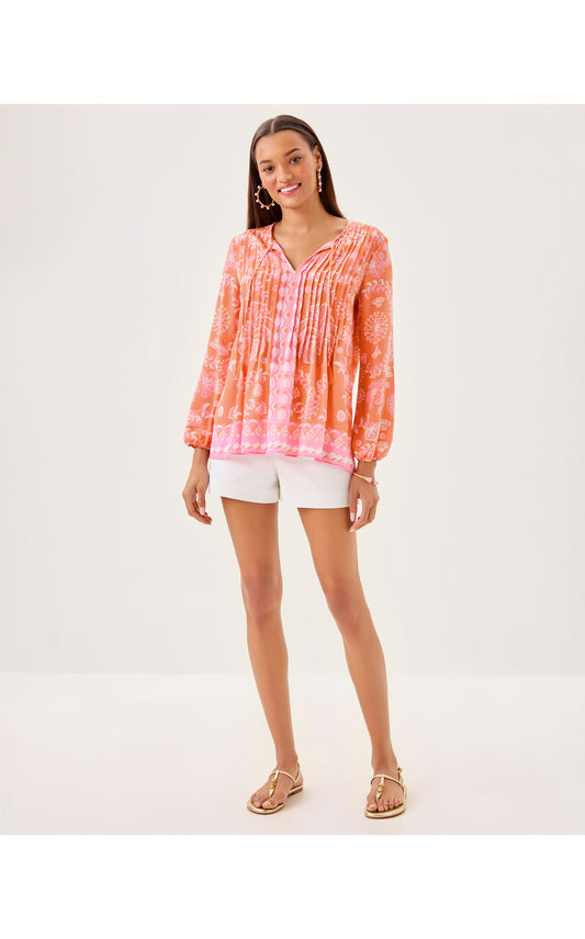 Marilina Long Sleeve Tunic - Breezy Palm