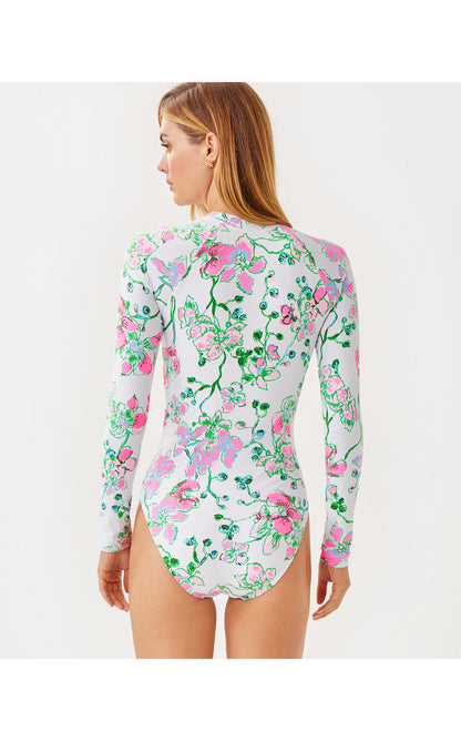 UPF50+ Randee Rashguard One Piece Swim - Orchids On The Avenue