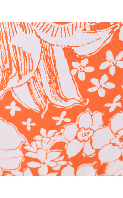 Ester One Piece - Sunset Orange Budding Romance Engineered One Piece
