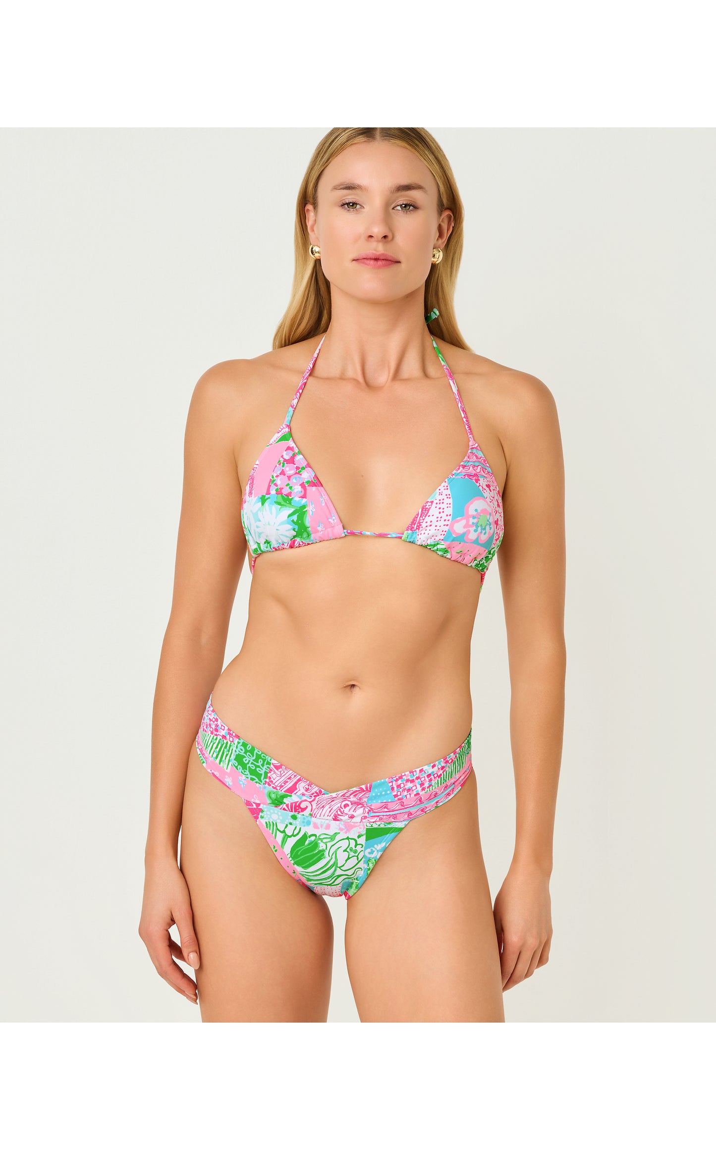Jamya Bikini Top - Multi Crazy Quilt