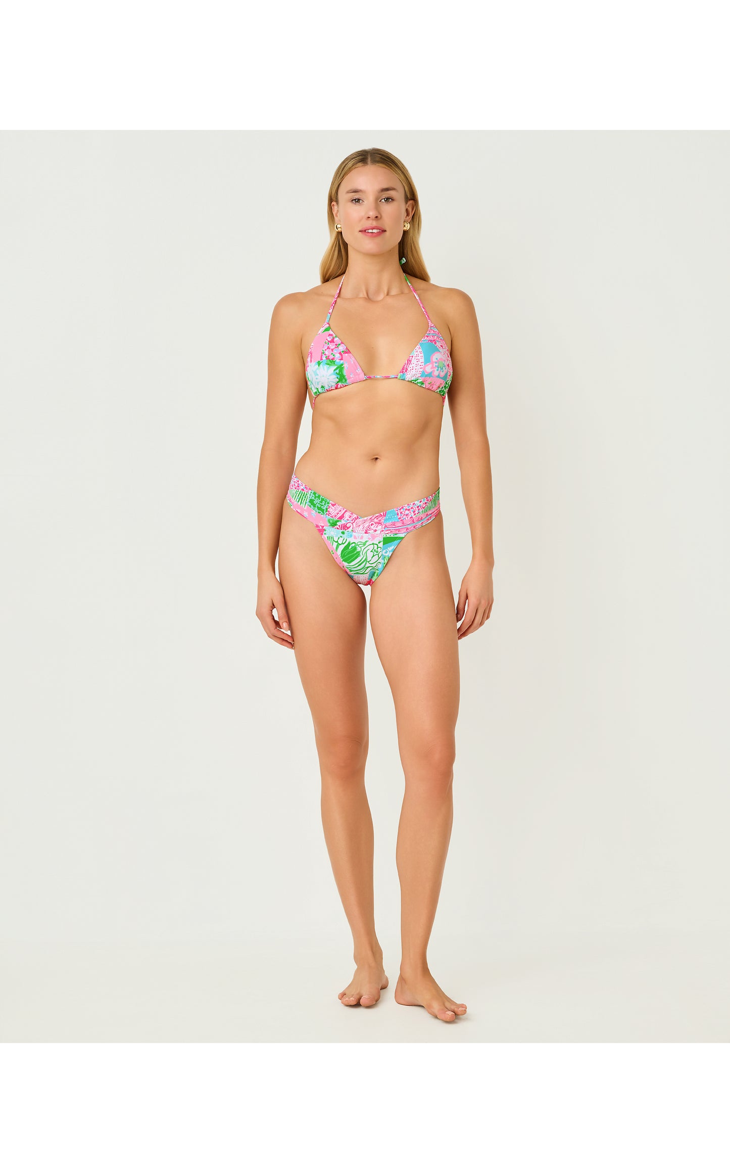 Jamya Bikini Top - Multi Crazy Quilt