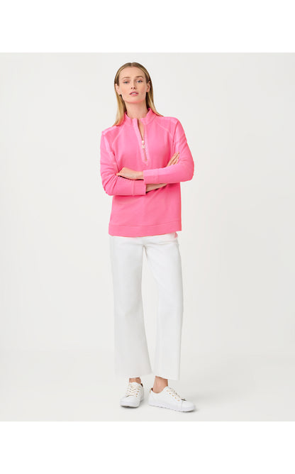Ashlee Half-Zip Pullover -  Cherry Blossom Pink