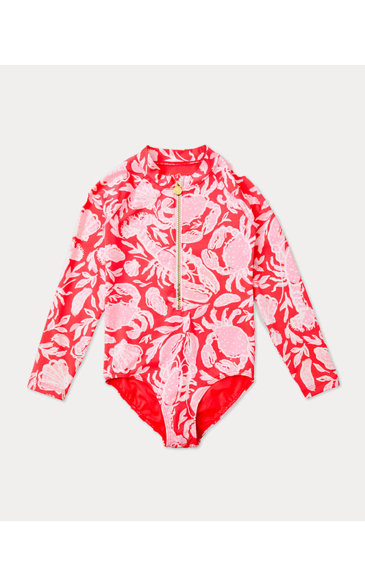 UPF50+ Alicia Rashguard Swimsuit - Crab Collab