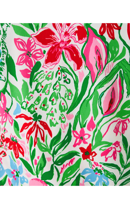 PJ Knit LS Button-Up Top - Multi Glowing Gardens