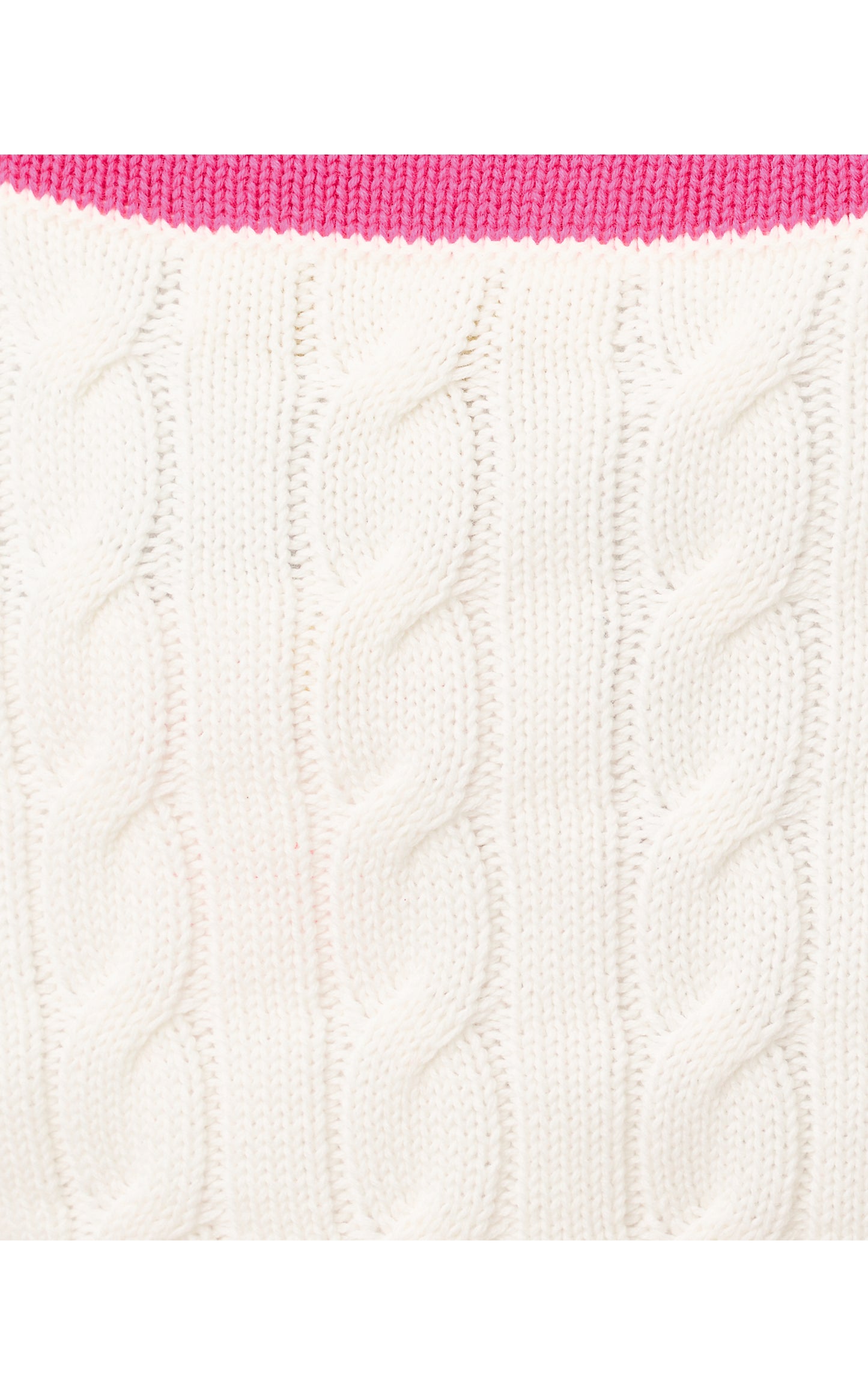Brockton Cotton Sweater - Coconut X Pink Aster Tipping