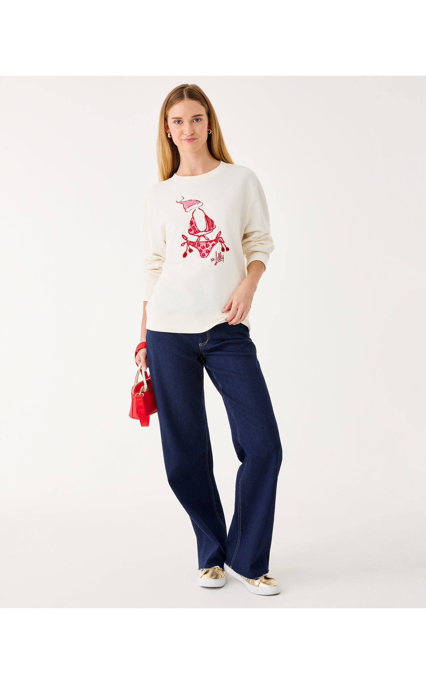 Ballad Cotton Sweatshirt - Coconut Festive Frocks Embellishment