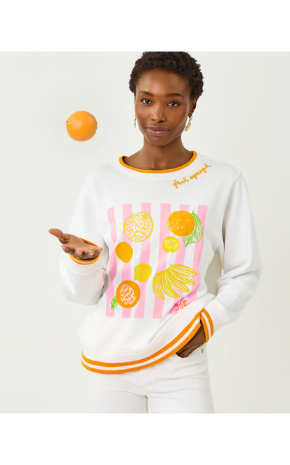 Ballad Long Sleeve Sweatshirt - Multi Fresh Squeezed Embroidery