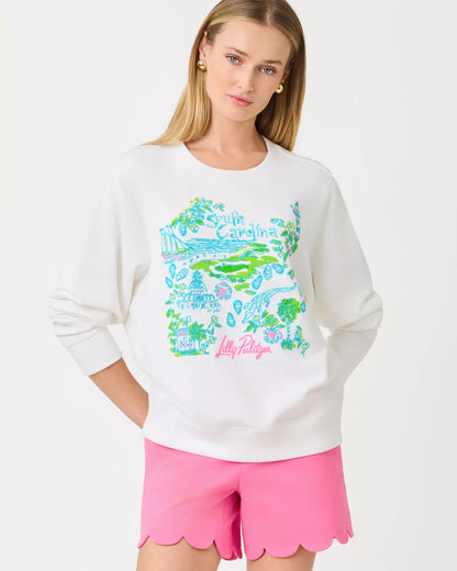 Ballad Cotton Sweatshirt - Multi South Carolina Destination Graphic