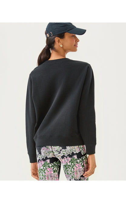 Ballad Long Sleeve Sweatshirt - Noir Palm Beach Toile