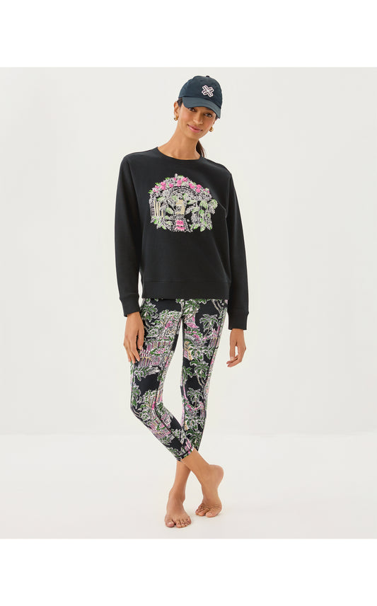 Ballad Long Sleeve Sweatshirt - Noir Palm Beach Toile