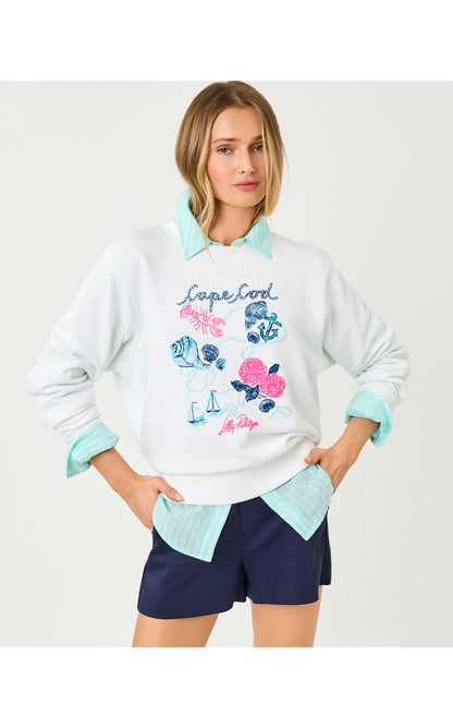Ballad Cotton Sweatshirt - Resort White Cape Cod Destination