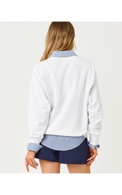 Ballad Cotton Sweatshirt - Resort White Nantucket Destination Graphic