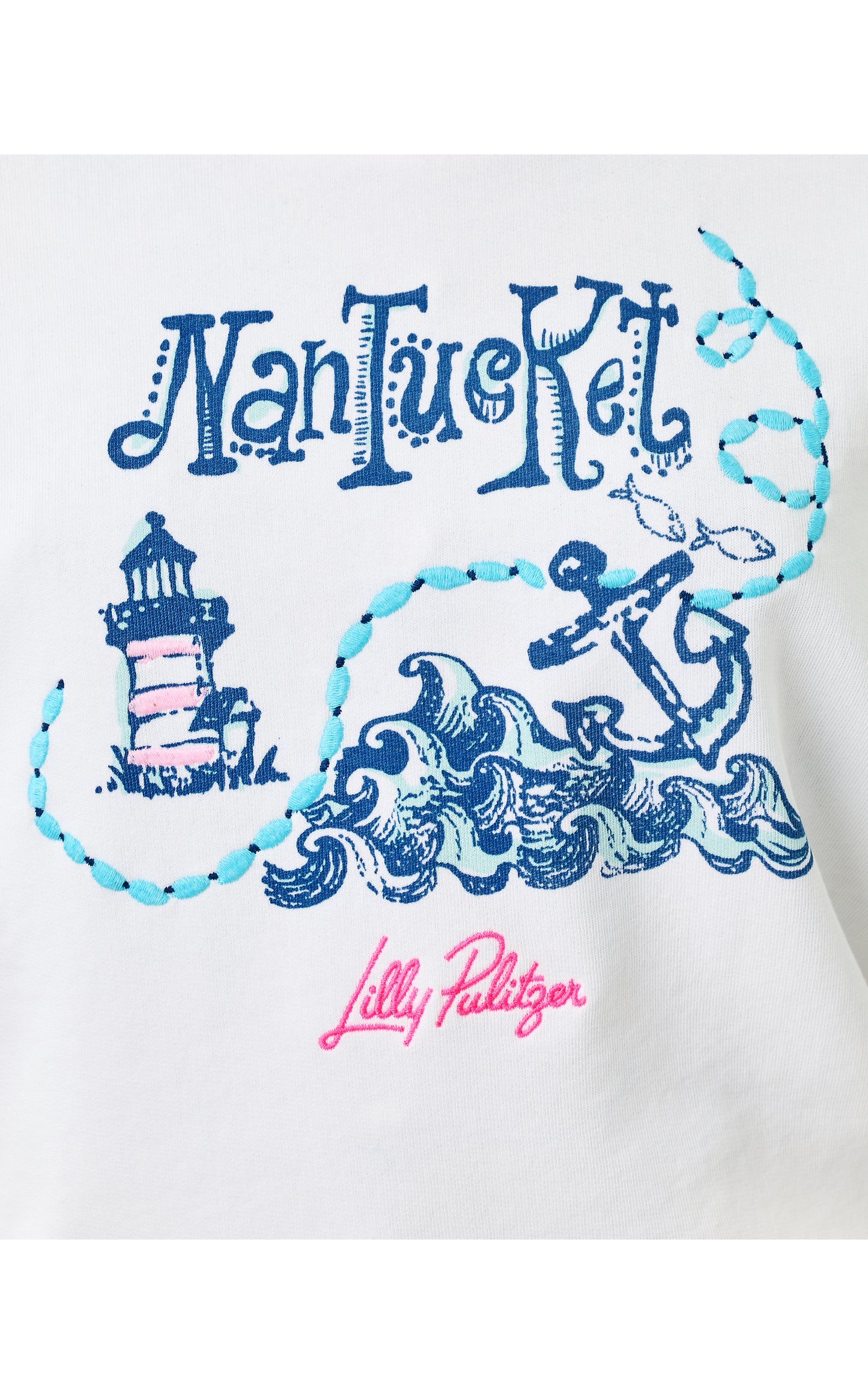 Ballad Cotton Sweatshirt - Resort White Nantucket Destination Graphic