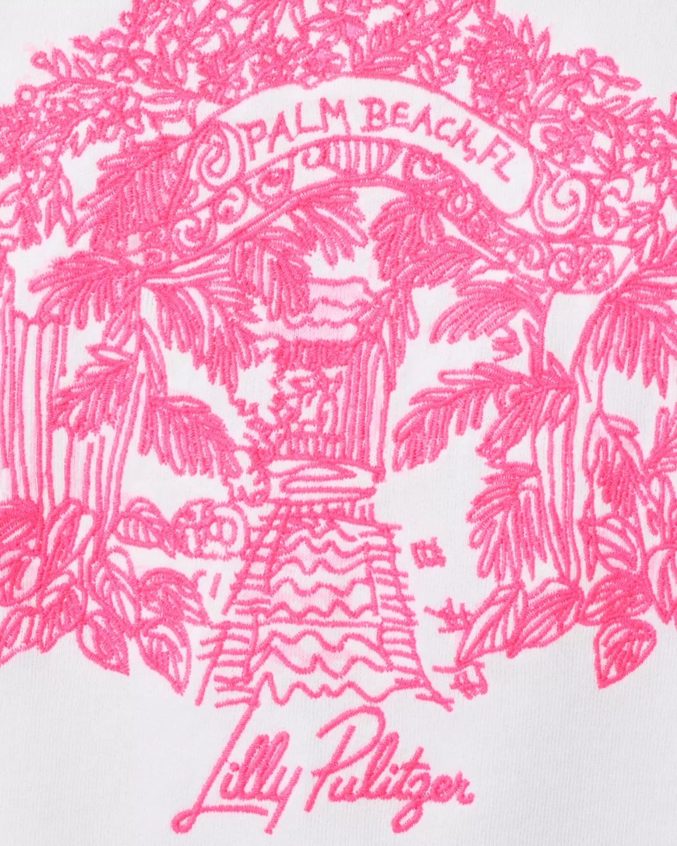 Ballad Cotton Sweatshirt - Resort White Palm Beach Destination Graphic