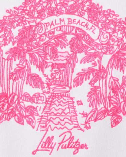 Ballad Cotton Sweatshirt - Resort White Palm Beach Destination Graphic