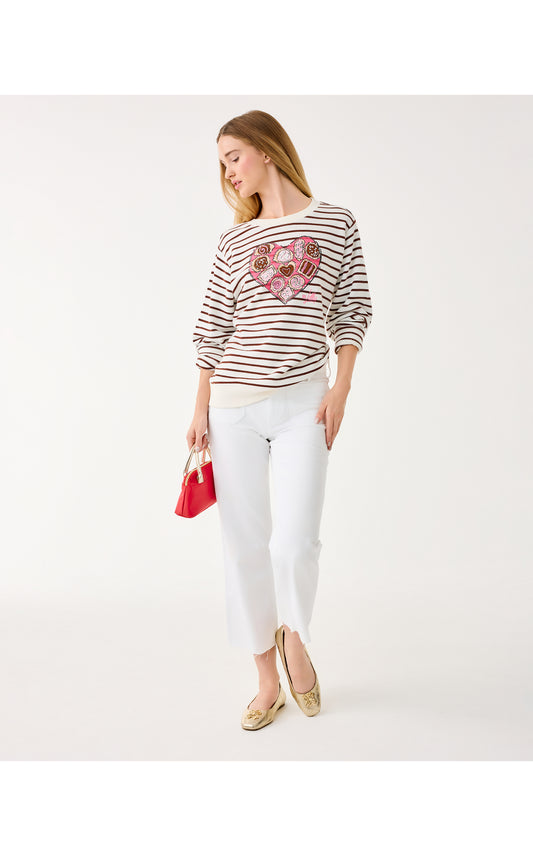 Ballad Long Sleeve Sweatshirt - French Roast Box Of Chocolates Embellishment