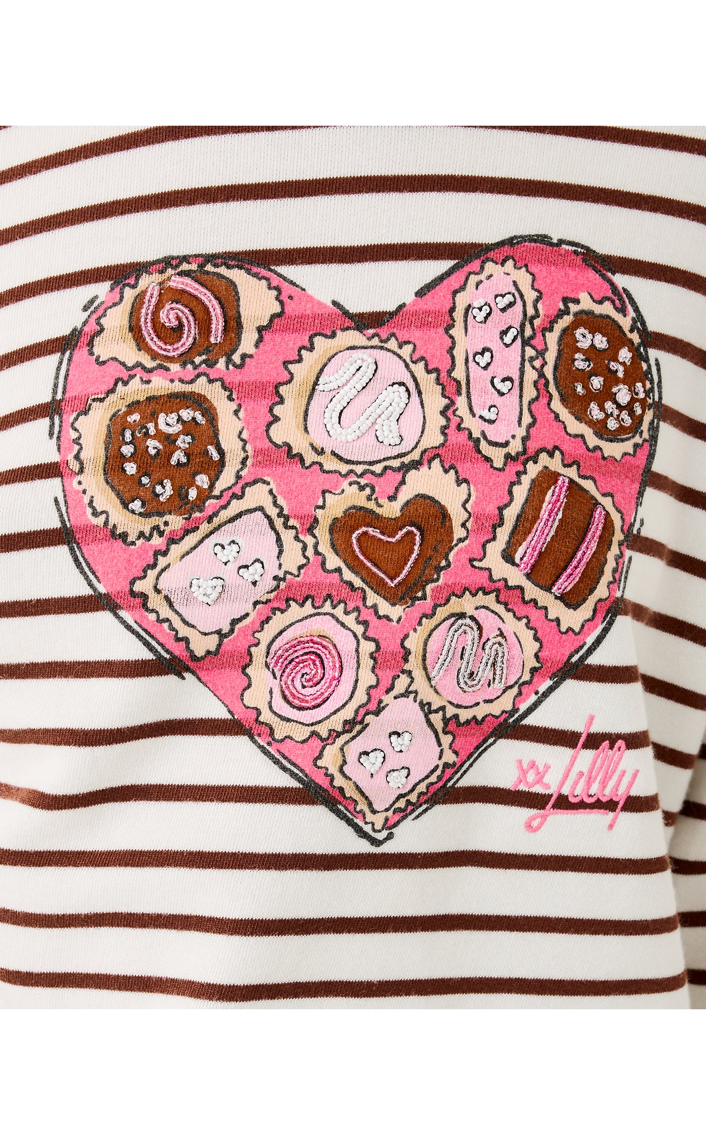 Ballad Long Sleeve Sweatshirt - French Roast Box Of Chocolates Embellishment