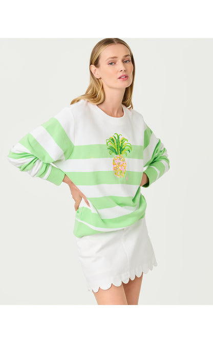Ballad Long Sleeve Sweatshirt - Multi Pineapple Embellishment