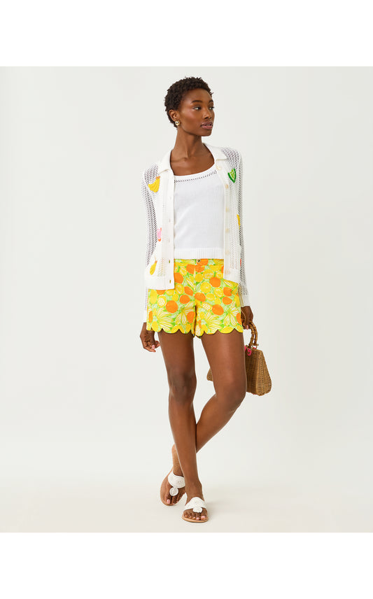 Buttercup Mid-rise short - Island Palm Zesty