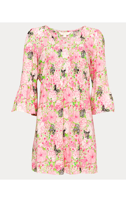 Danika 3/4 Sleeve Tunic Dress - Pistachio Macaron Bees Knees