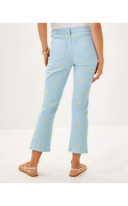 Annet High Rise Crop Flare Pant - Bluette