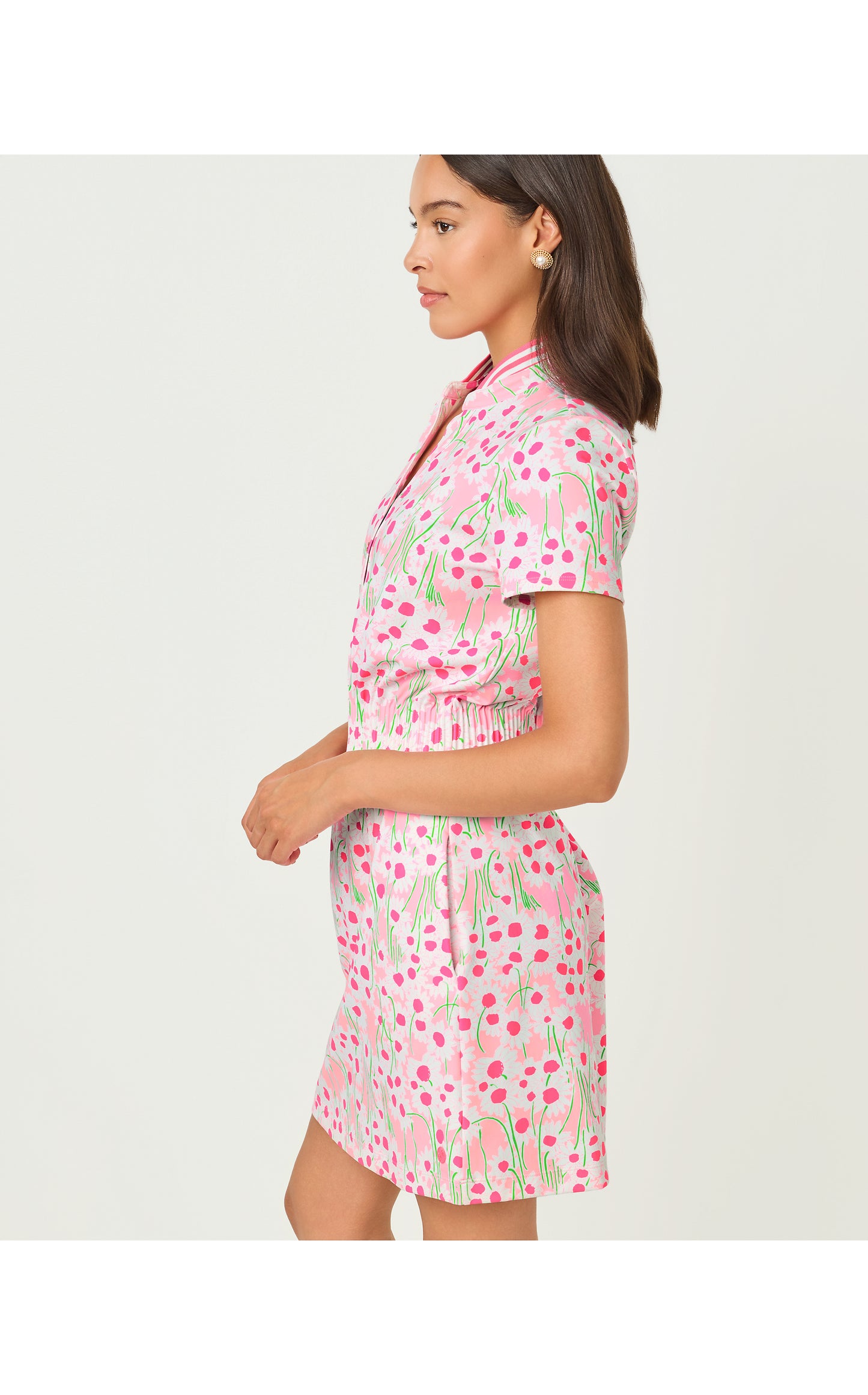 UPF50+ Love Active Dress - Conch Shell Pink Lil Sunny Daisies