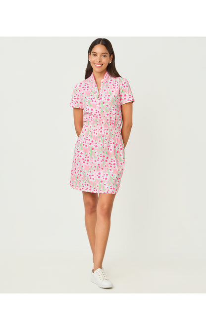 UPF50+ Love Active Dress - Conch Shell Pink Lil Sunny Daisies