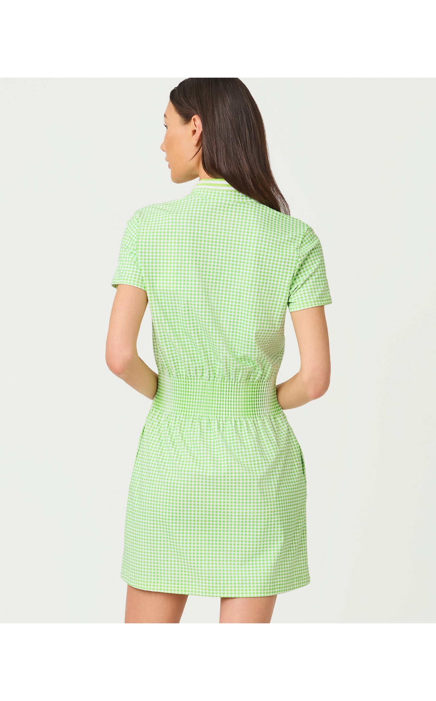UPF50+ Love Active Dress - Pistachio Macaron Lil Check It Gingham