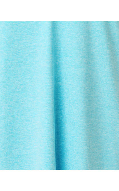 UPF50+ Dune Short Sleeve Dress - Heathered Capri Blue