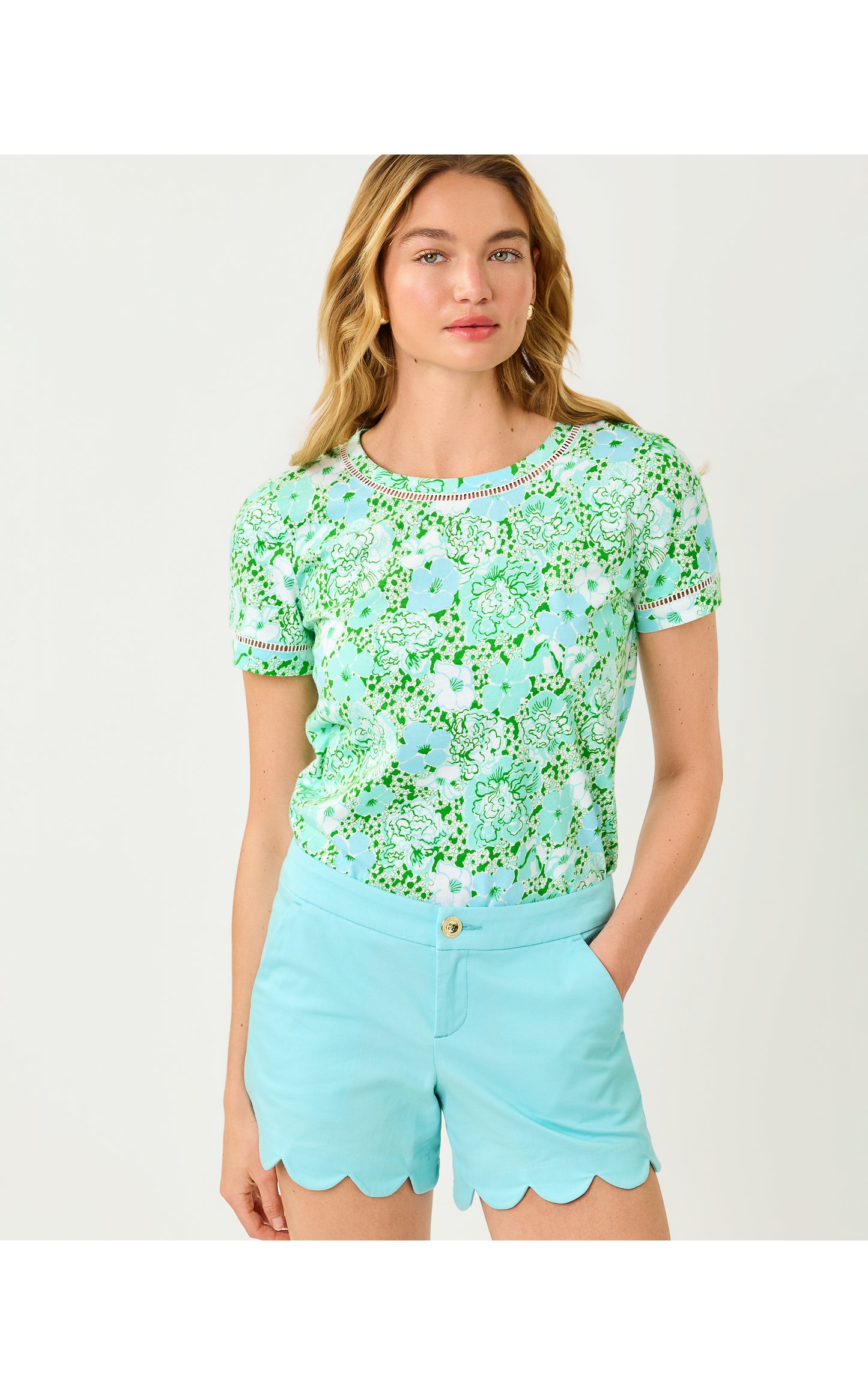Buttercup Stretch Short - Day Dream Blue
