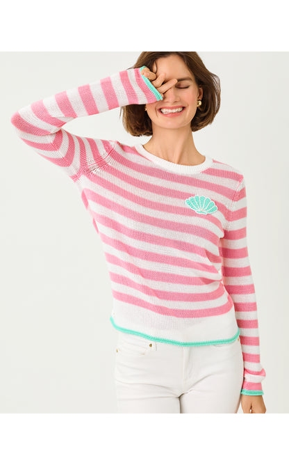 Kellyn Sweater - Conch Shell Pink Nauti Stripe