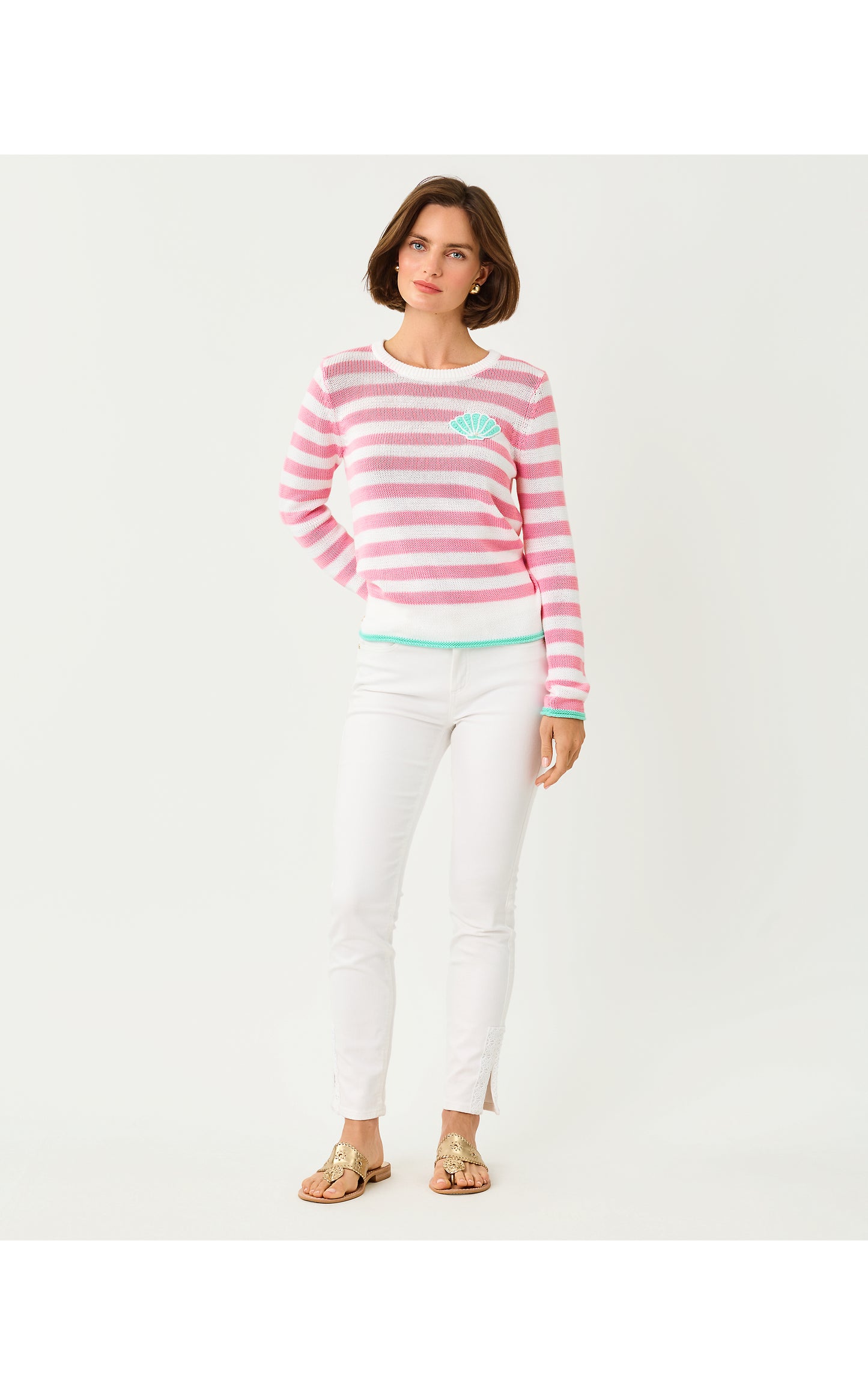 Kellyn Sweater - Conch Shell Pink Nauti Stripe
