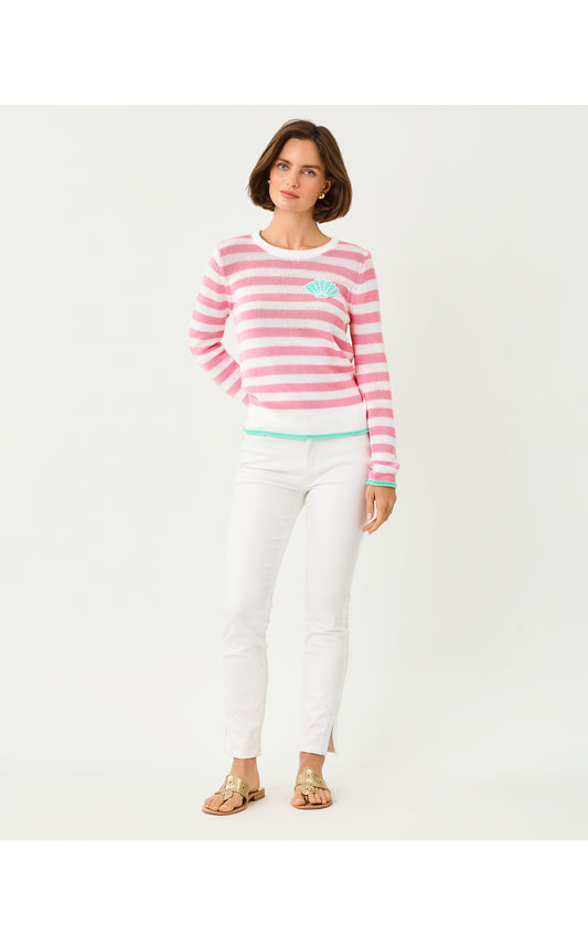 Kellyn Sweater - Conch Shell Pink Nauti Stripe