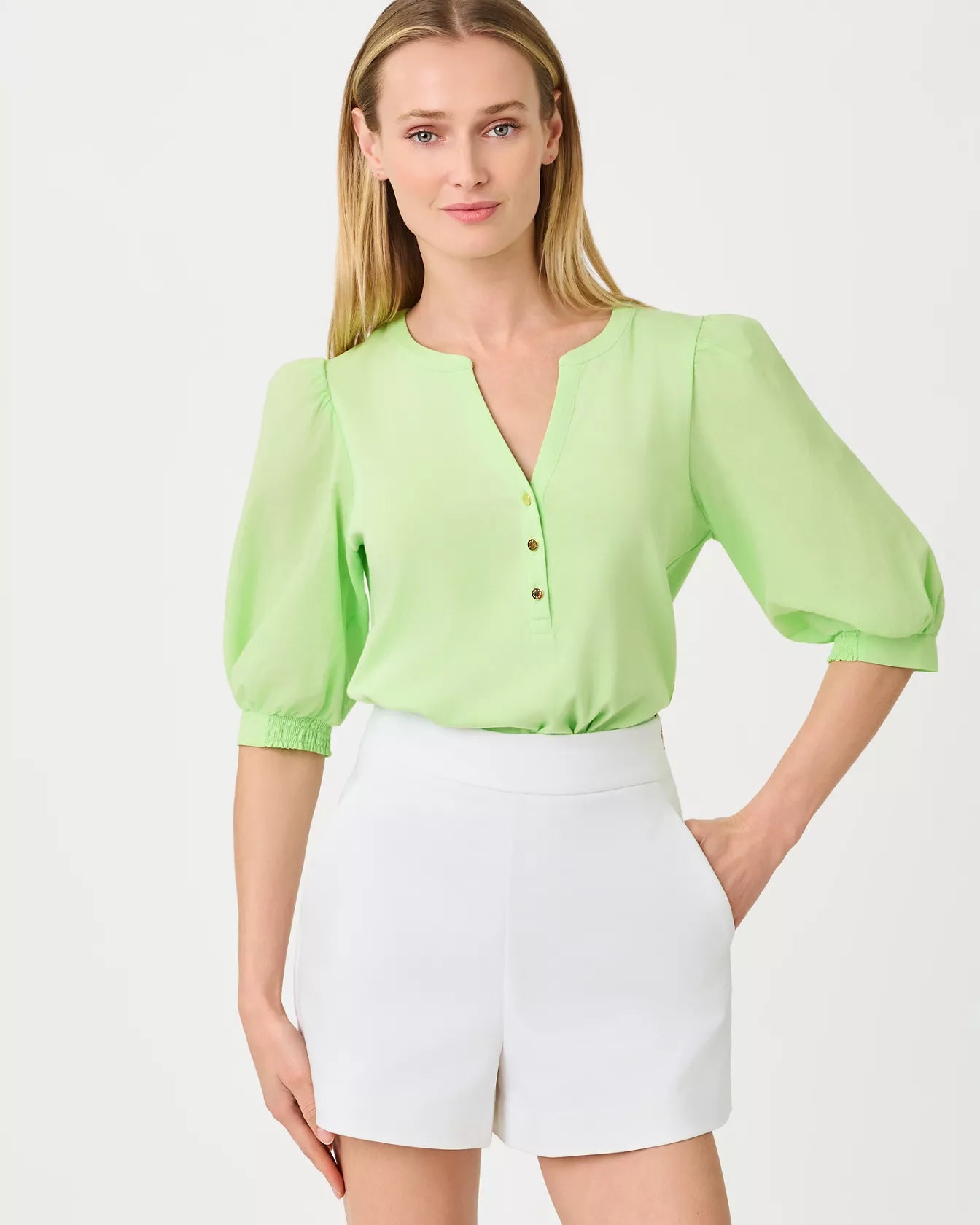 3" Sarissa Stretch Short - Resort White