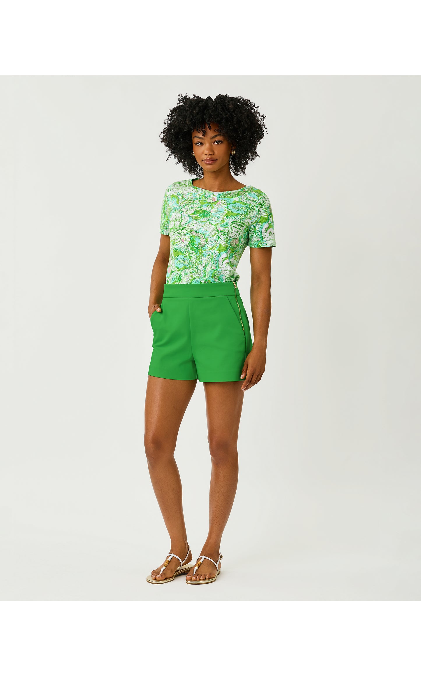 Sarissa Stretch Short - Terrace Green