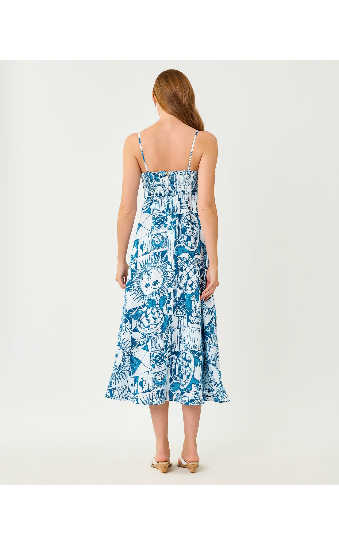 Jorgian Linen Midi Dress - Resort White Oversized Harlillyquin