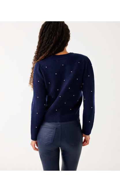 Ellorie Sweater - True Navy Paradise Rhinestones