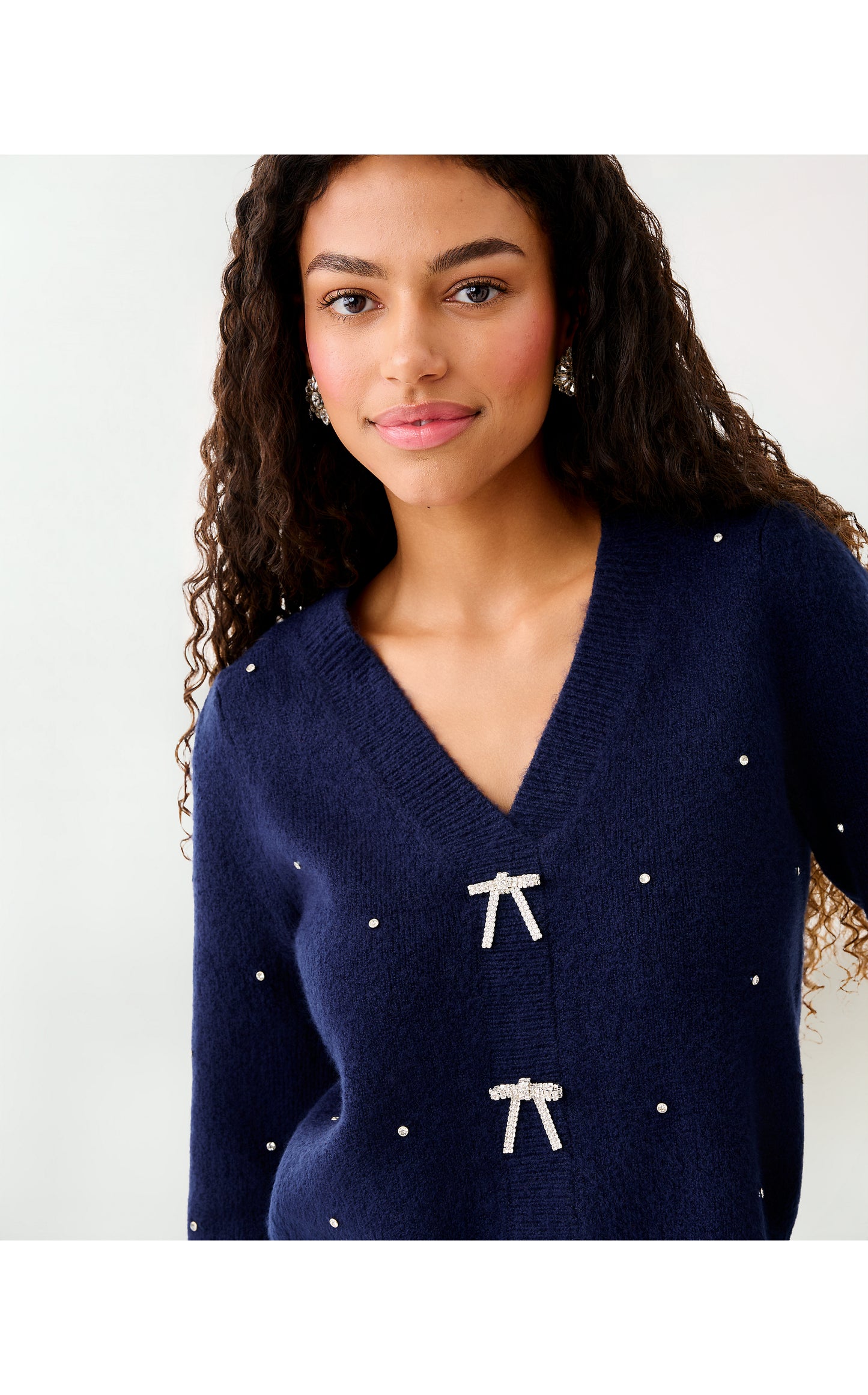 Ellorie Sweater - True Navy Paradise Rhinestones