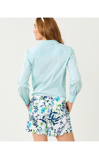 The Tie Lilly Shirt - Capri Blue Shadow Shirting Stripe